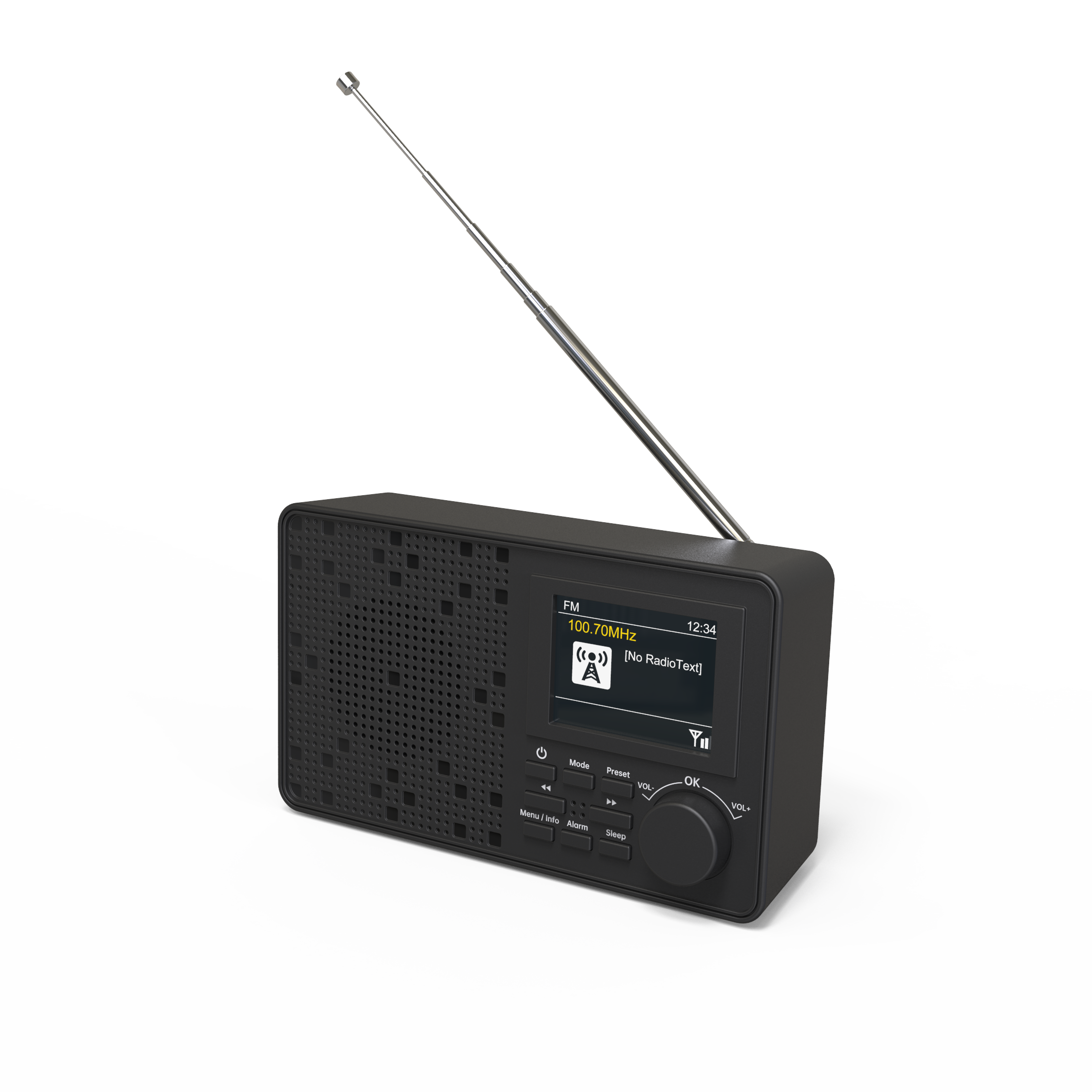 Nagyon érzékeny digitális otthoni rádió sztereó hangszórókkal, digitális órával, új asztali DAB/DAB+ FM okos rádió