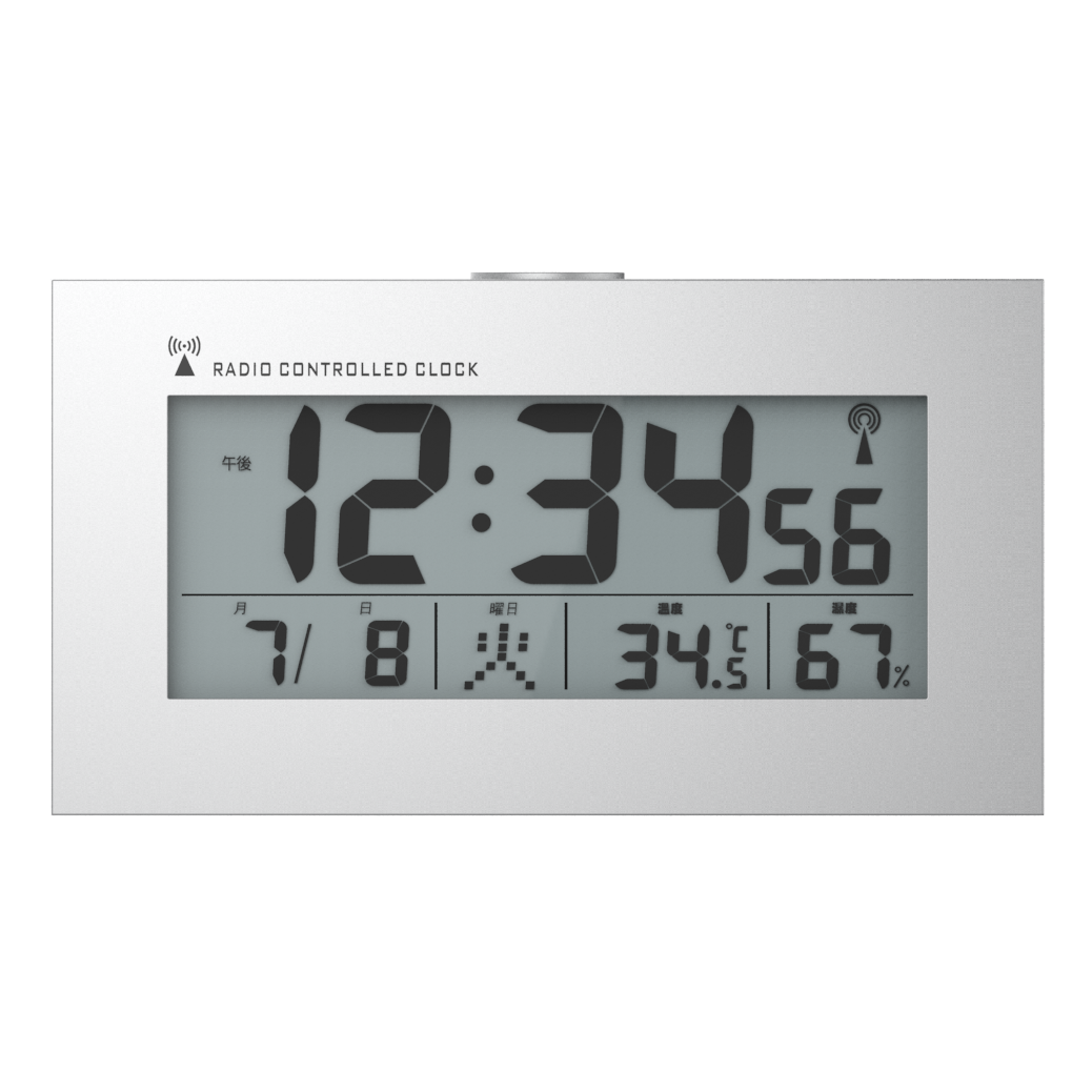 Orologio da tavolo elettrico luminoso con display LCD multifunzione, calendario, indicazione di temperatura e umidità
