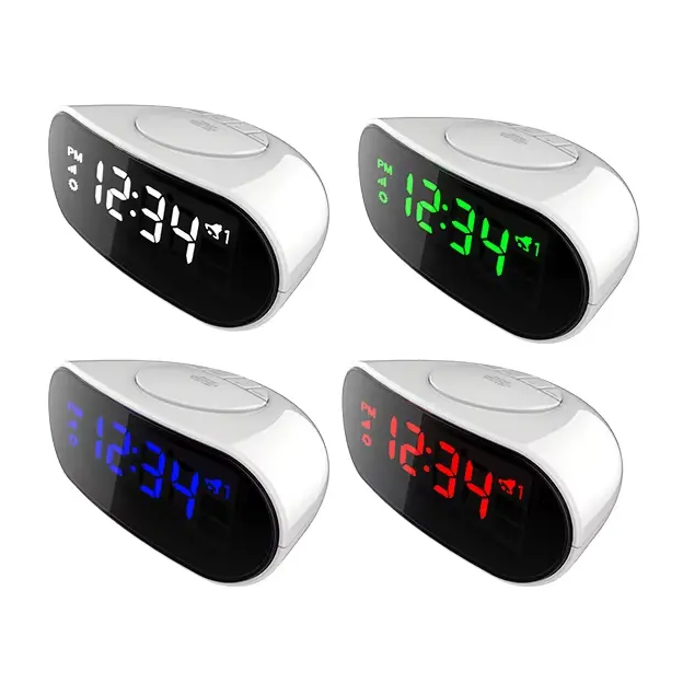 Sveglia digitale LED con allarme potente e facile da usare, funzione ripetizione sveglia, grande display a cifre rosse luminose