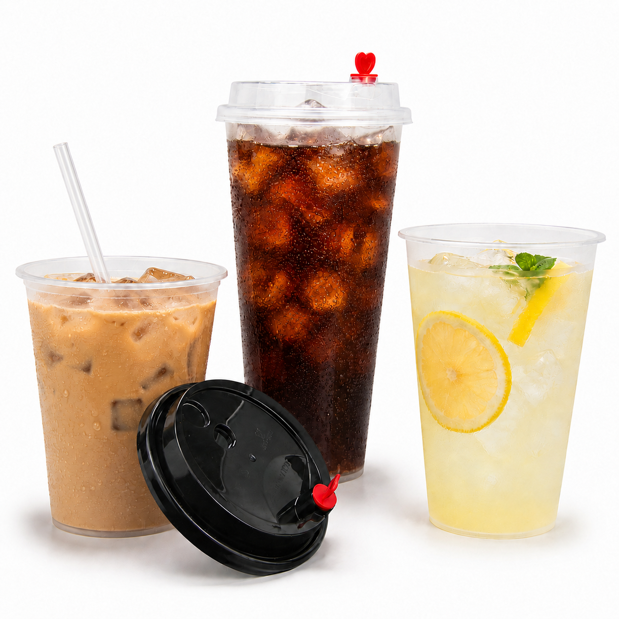 Factory Wholesale Disposable PP Plastic Beverage Cups 22oz Injection Boba Tea Cups with Lids