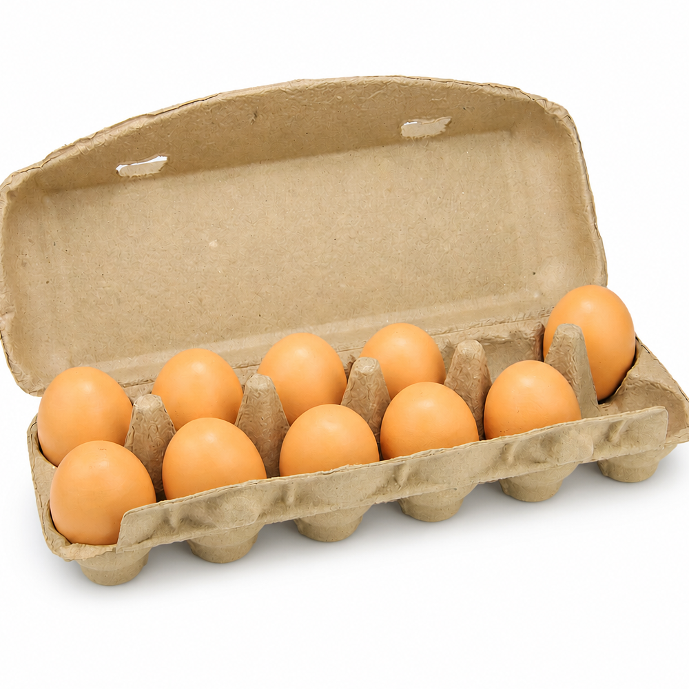 Custom Wholesale 12 Count Paper Pulp Egg Cartons Biodegradable Shockproof 1 Dozen Chicken Egg Boxes For Farm Shipping
