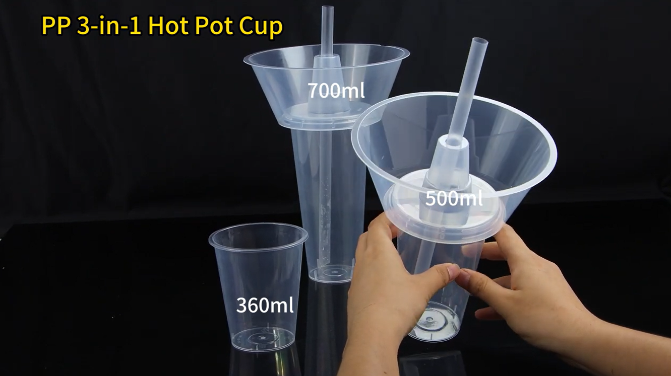 3-in-1 PP plastic cup