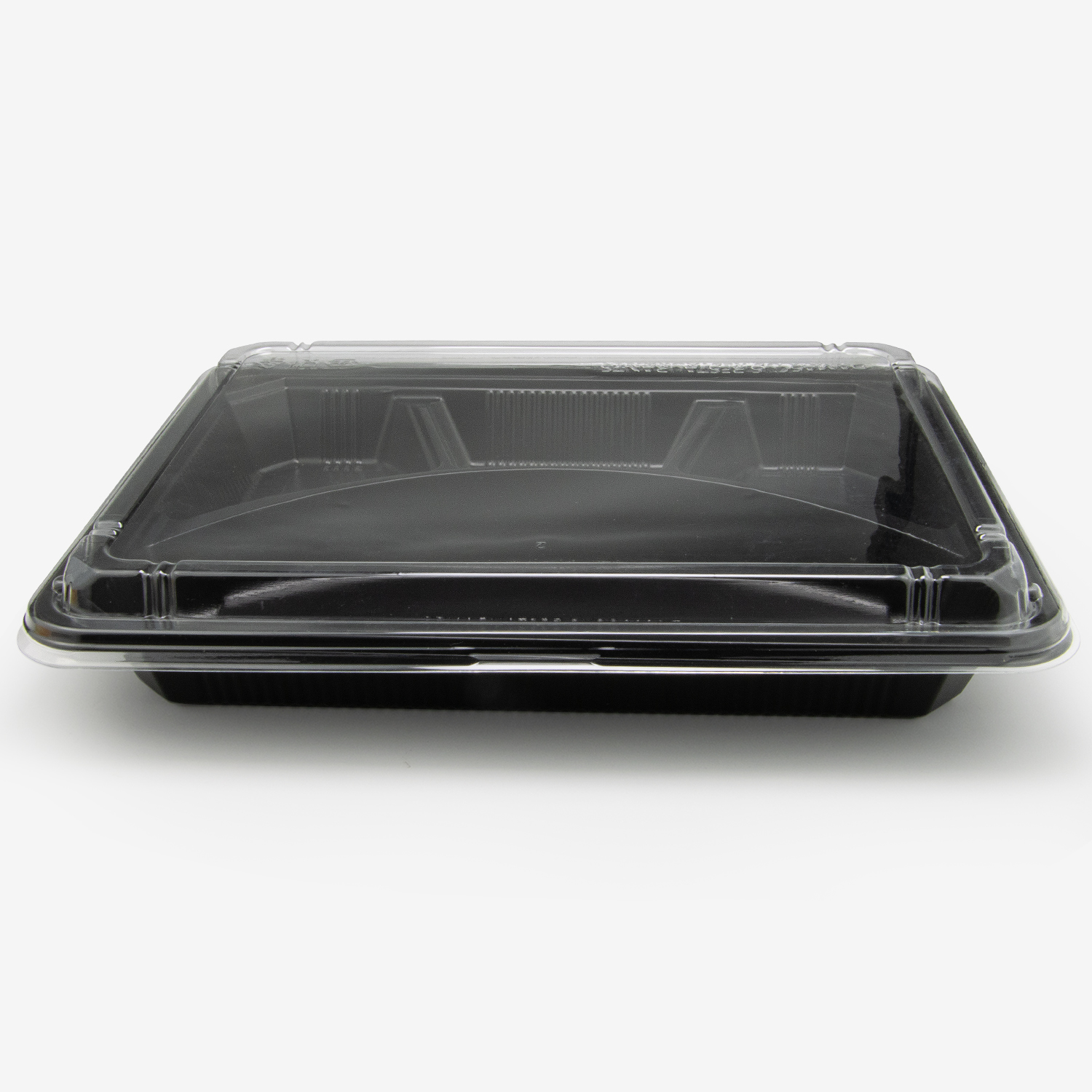 4-compartment PP takeaway food containers with clear PET lids