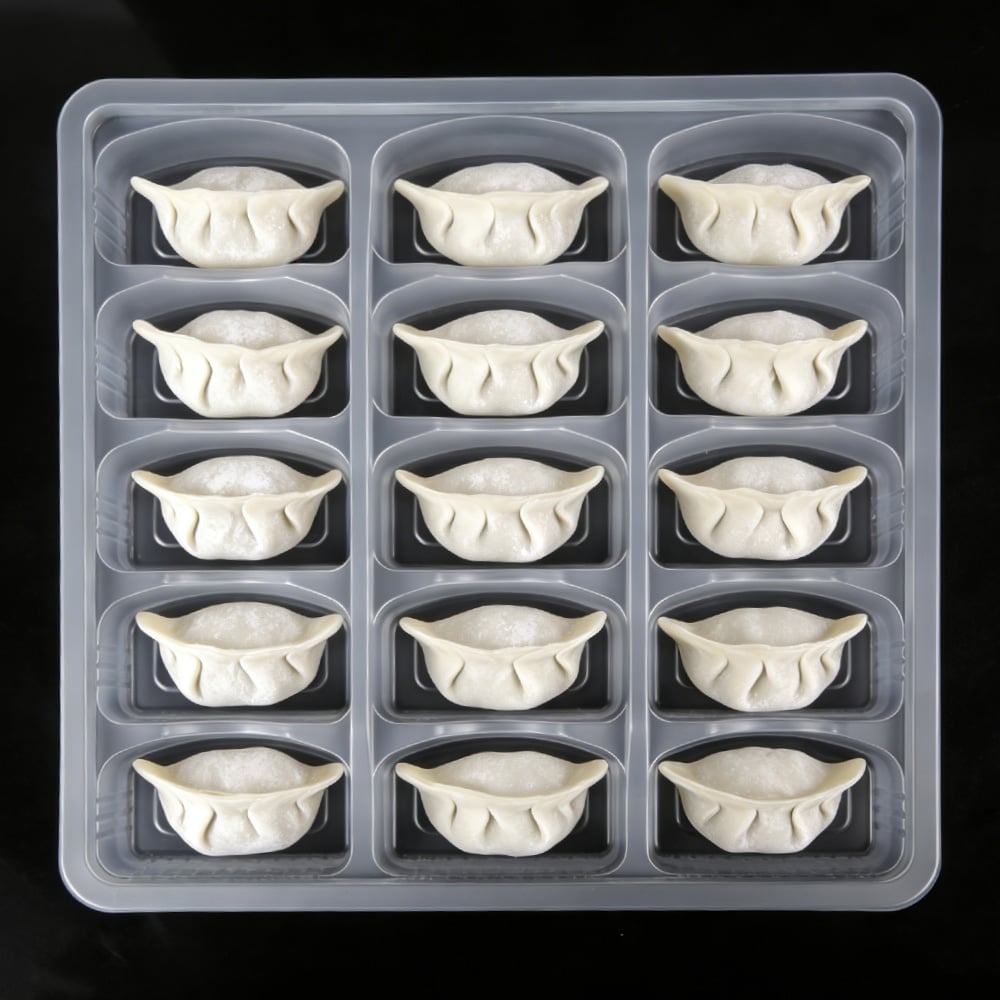 Disposable 15 Compartment PP Plastic Food Grade Frozen Dumpling Tray Blister Packaging Wholesale