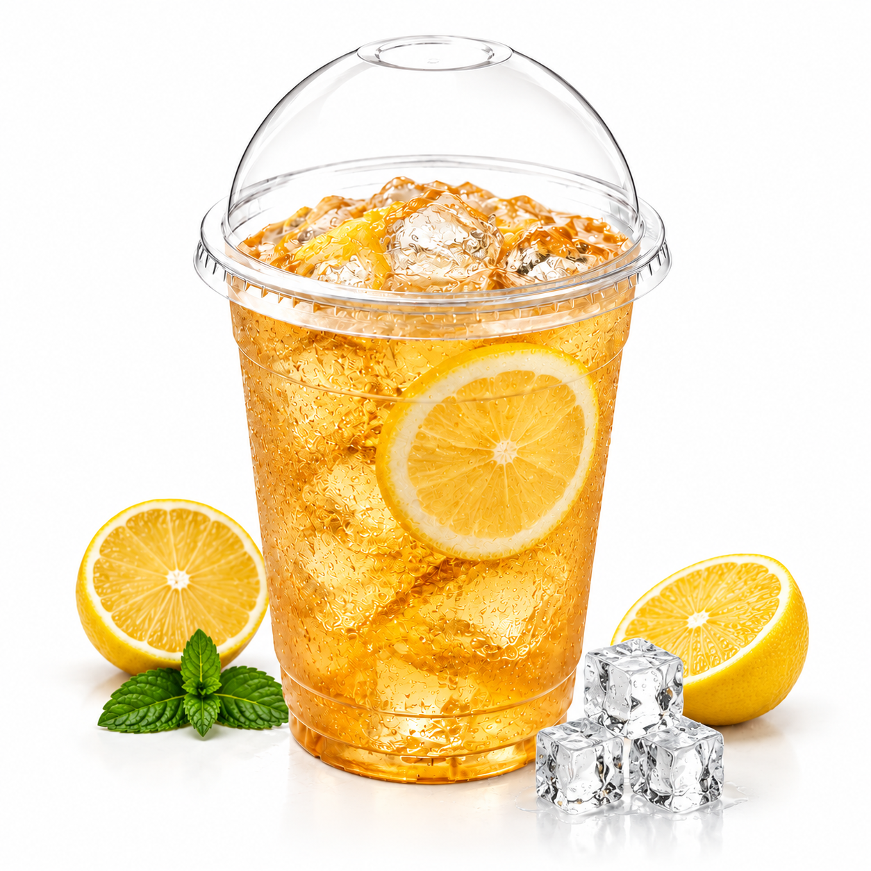 Custom 16oz 90mm Disposable Clear PET Cold Drink Cups with Lids for Iced Coffee Boba Smoothie Wholesale Factory Supply