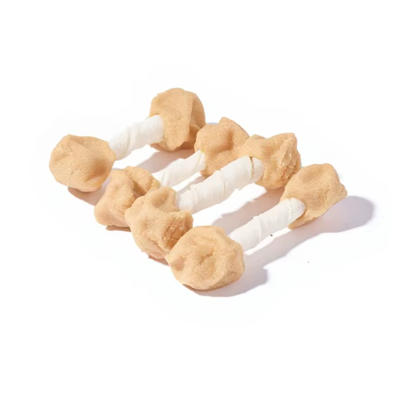 Air-Dried High-Protein Eco-Friendly Chicken Dumbbell Treats for Small Breed Dogs Snacks