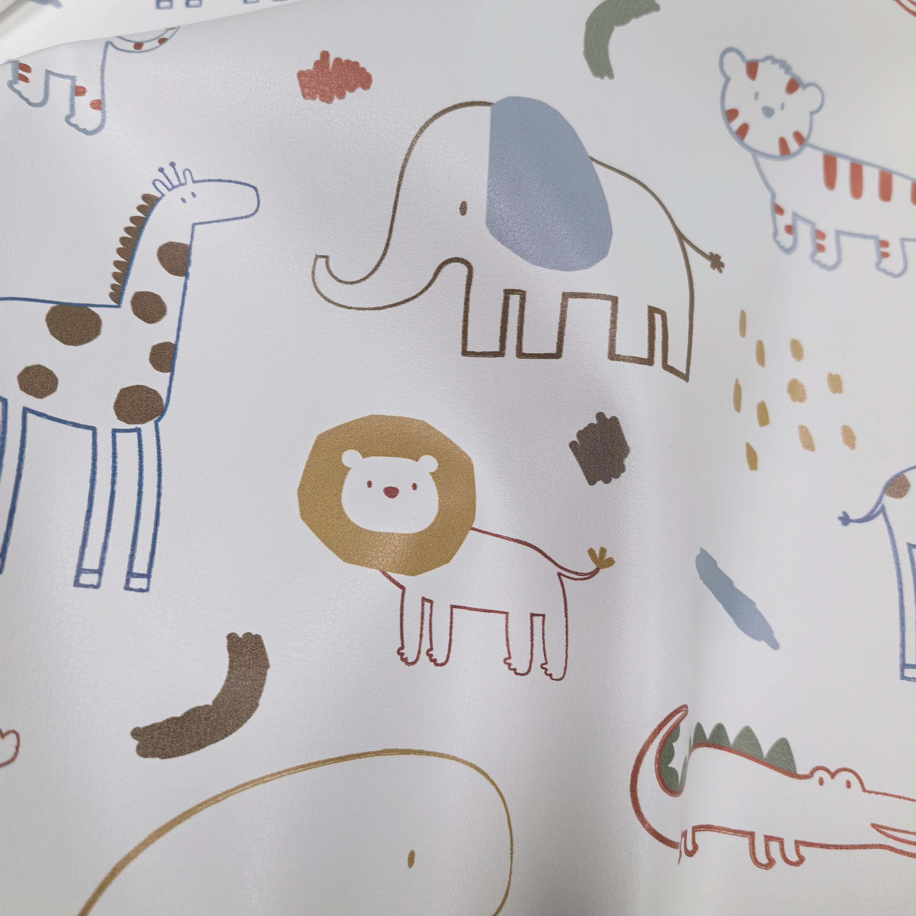 Personal Custom Print Vegan Leather for Baseball Jacket Fabric 2 Way Stretchy PU Coating Custom Print Leather Breathable Fabric