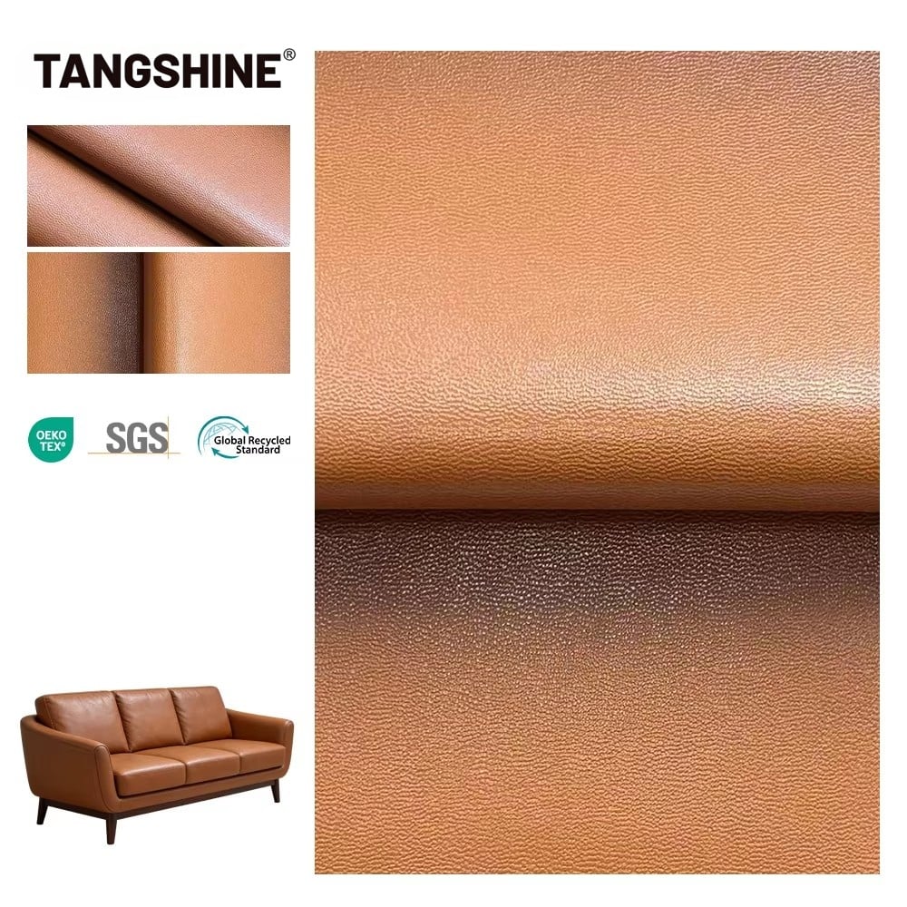  PVC Artificial Leather Polyester backing for Bag Sofas 