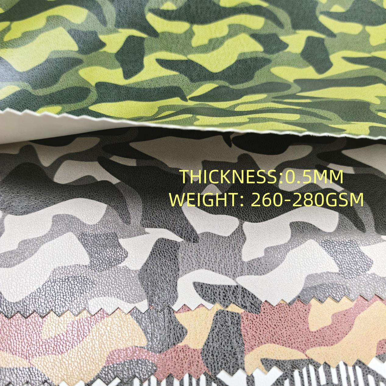 Camo Design Custom Stretchy Leather Fabric Custom Print PU Leather Fabric Coated Knit Backing 0.5mm Wholesale PU Leather (4).png