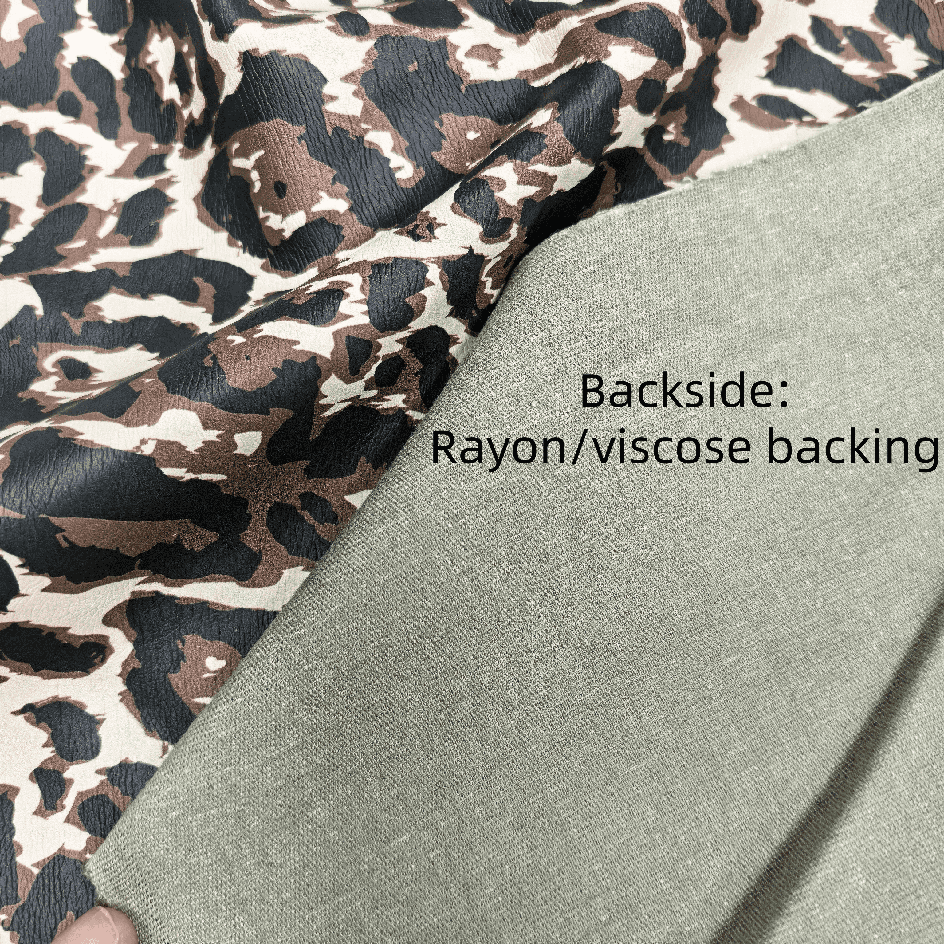 Ladies Leopard Vegan Leather Trench Coat Fabric Custom Any Print Windproof Soft Comfortable PU Jacket Leather Fabric
