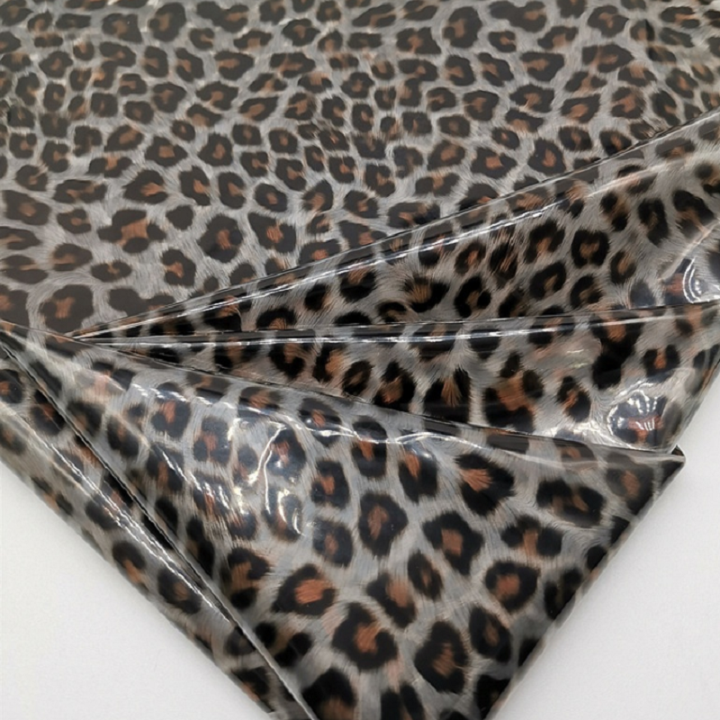 PFAS FREE Customizable Rain Poncho Garment Fabric Leopard Pattern Transparent Holographic TPU Film Waterproof PU Material