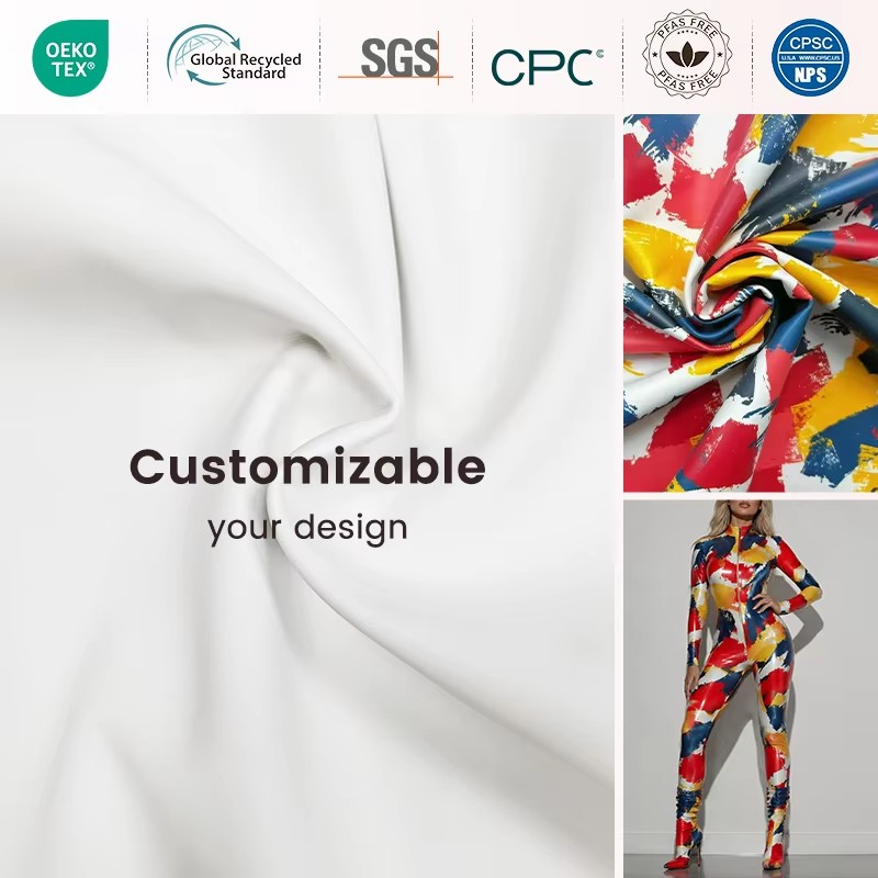 Colorful Stretchy Leather Fabric For Jacket Pants Dress Set Custom Print PU Leather Fabric Factory Direct Sale PU Leather Fabric