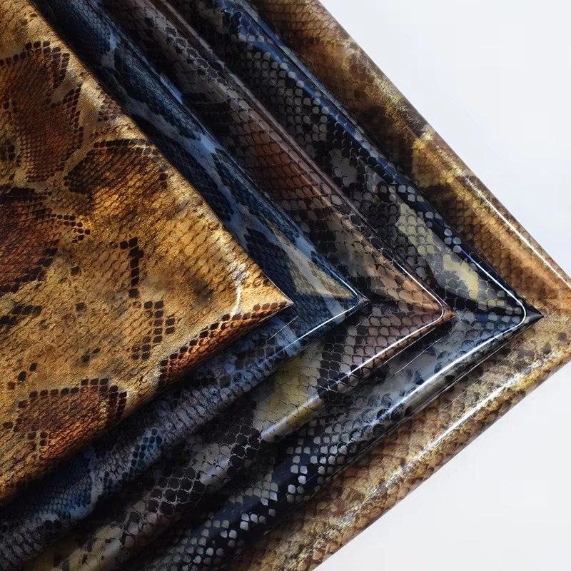 PFAS FREE Customizable Rain Poncho Garment Fabric Leopard Pattern Transparent Holographic TPU Film Waterproof PU Material