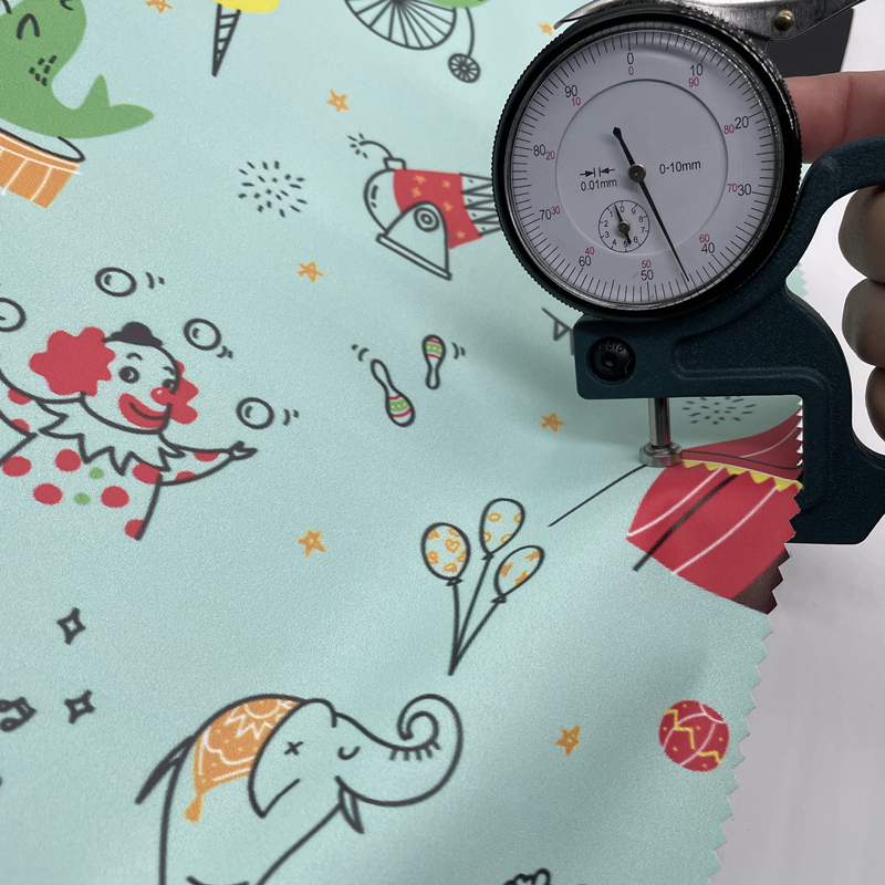 PFAS FREE Digital Printed PU Faux Leather Waterproof Fabric for Dress Garment Soft Comfortable 100% Polyester Backing Lovely