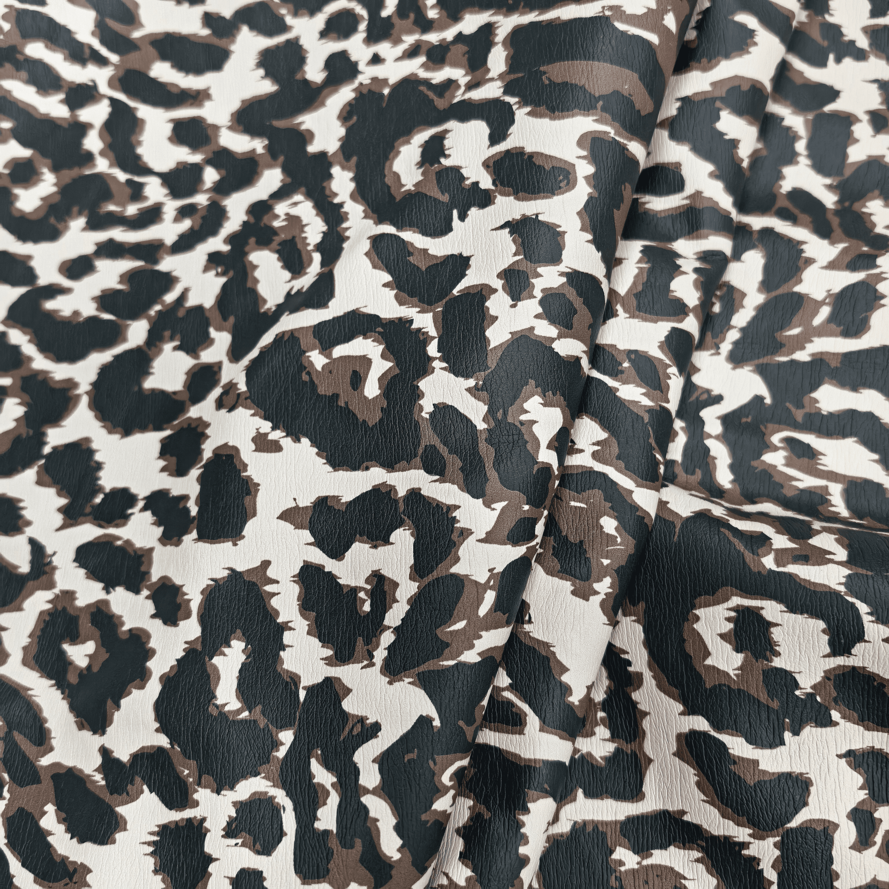 Ladies Leopard Vegan Leather Trench Coat Fabric Custom Any Print Windproof Soft Comfortable PU Jacket Leather Fabric