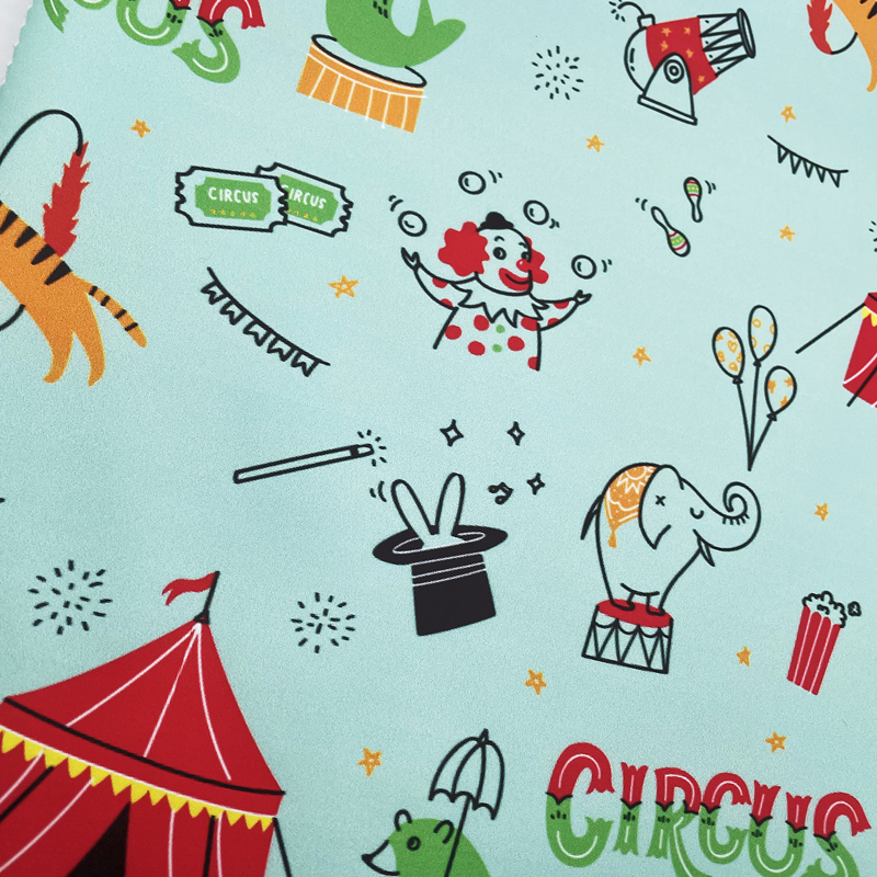 PFAS FREE Digital Printed PU Faux Leather Waterproof Fabric for Dress Garment Soft Comfortable 100% Polyester Backing Lovely