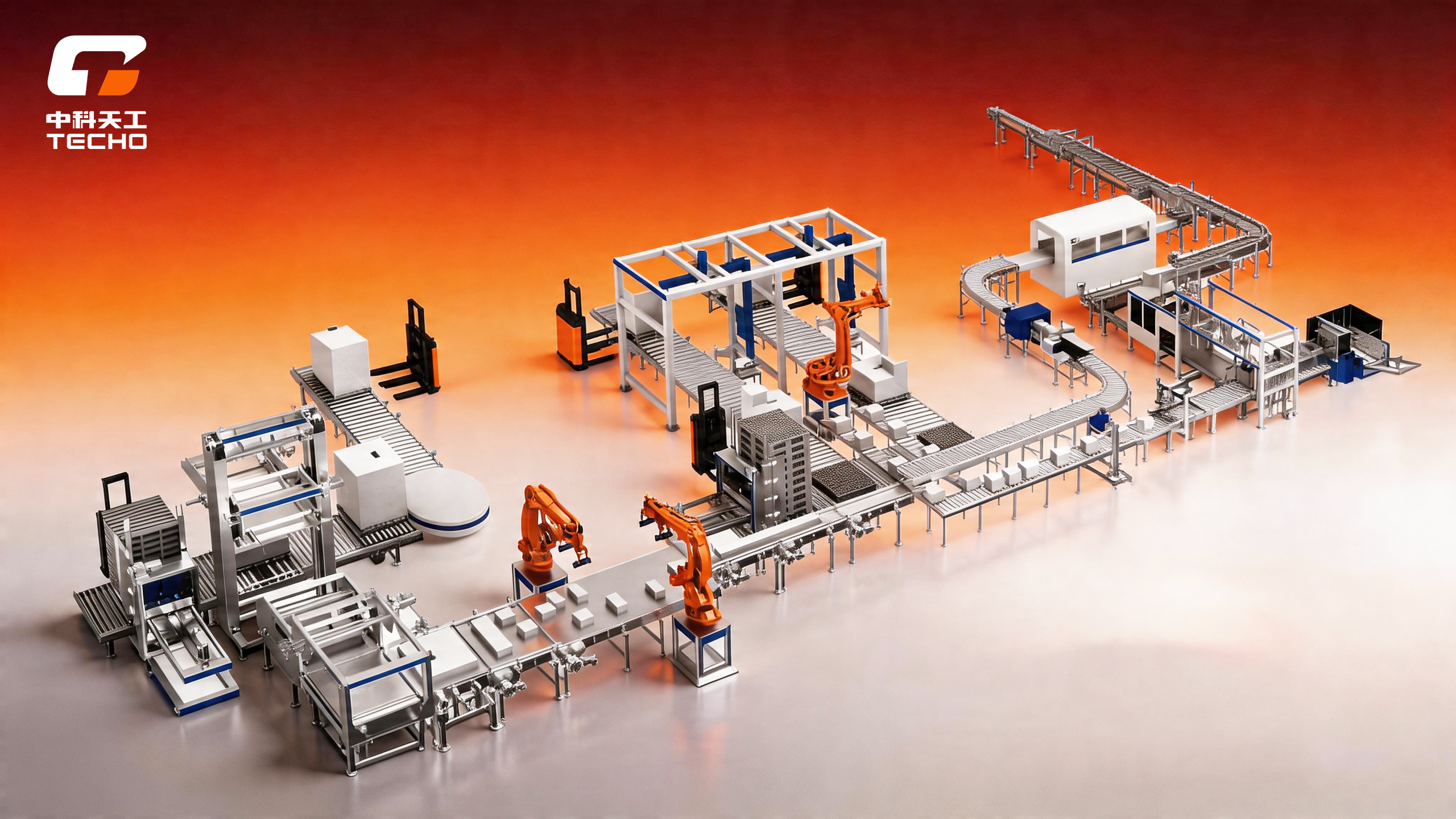 Carton secondary packaging line for wine box