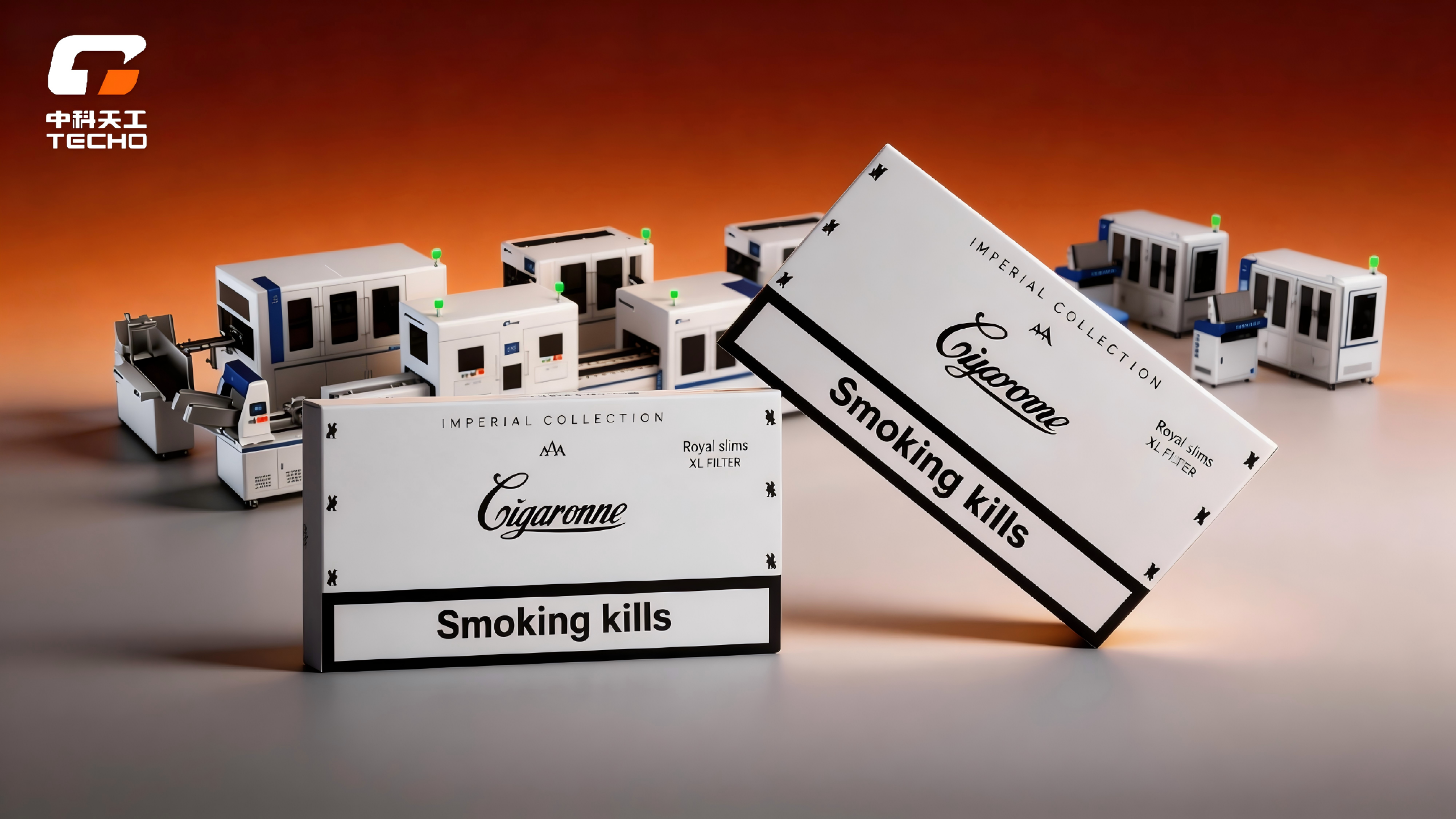 Slim pack packaging line TG-CF50F-Cigaronne