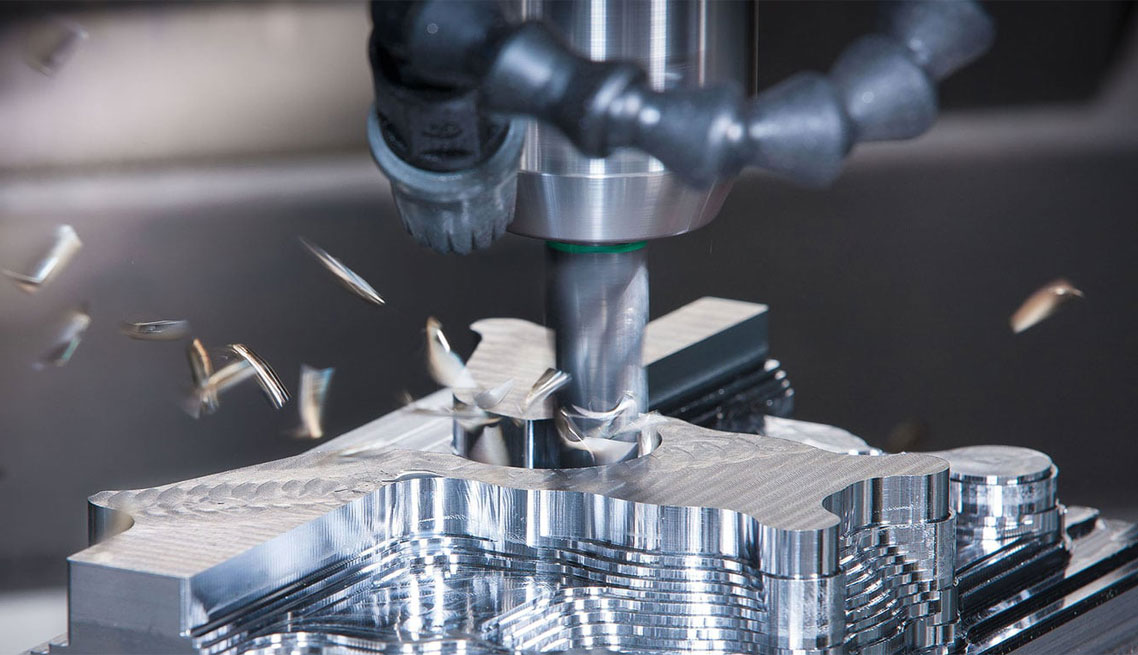 cnc milling machine precision cutting aluminum in modern manufacturing facility
