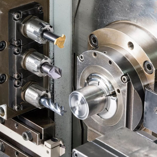 modern cnc milling machine precision cutting an aerospace component