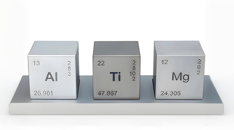 conceptual view of elemental and engineering lightweight metals