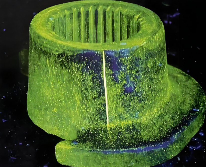magnetic particle inspection of a cold headed automotive pin