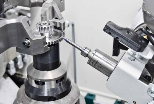 modern 5 axis cnc precision machining center producing high tolerance components