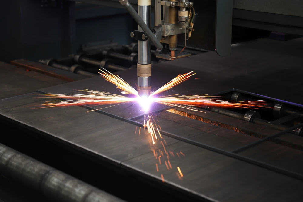 clean laser cut edge demonstrating optimal quality standards on thin metal