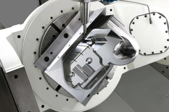 press brake forming operation creating precise bends in sheet metal brackets
