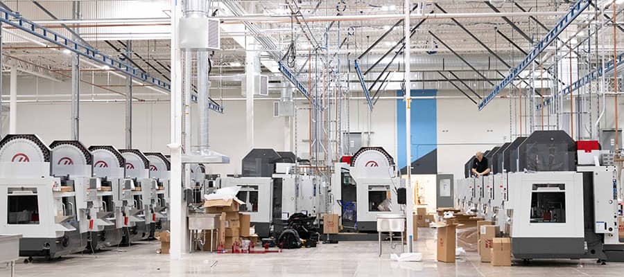 modern cnc factory floor featuring advanced machining centers and automated systems
