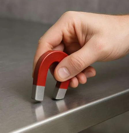 magnet testing is only one clue when identifying metal