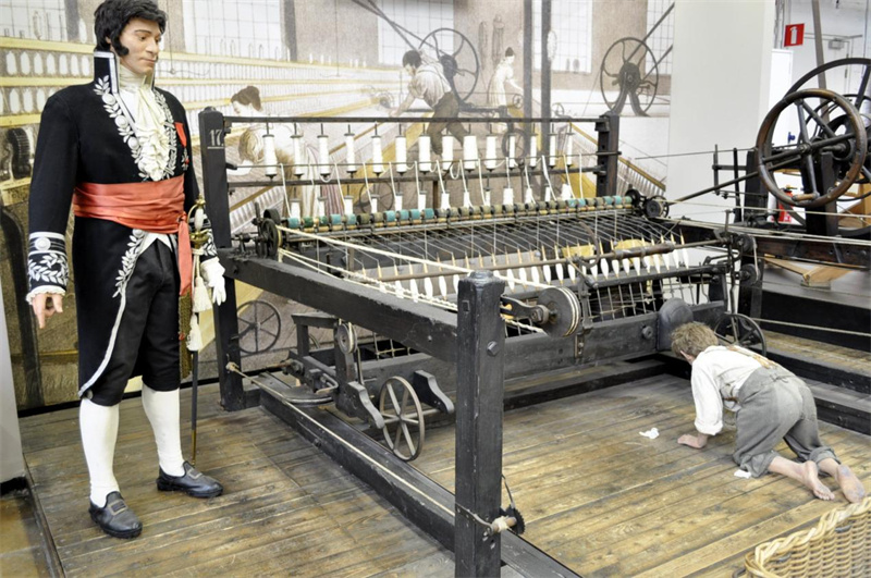 British textile mills depended on steam engines and looms made of steel.jpg