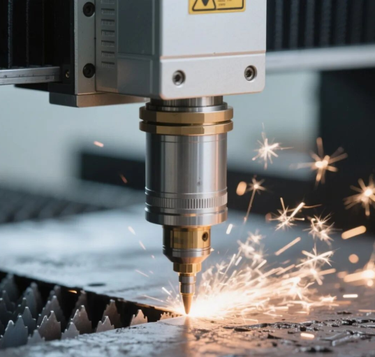 industrial laser cutter delivering precision cuts on metal sheets