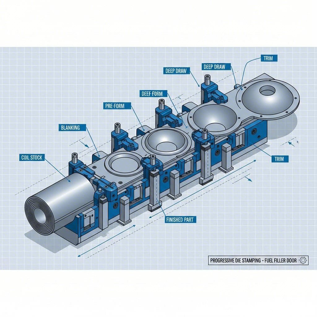Stamping Fuel Filler Doors: Manufacturing Process & Sourcing Guide