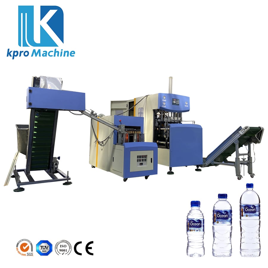 Semi Automatice 4 Cavitatum 2000BPH PET Plastica Aqua Flasconis Sufflans Formandi Machina
