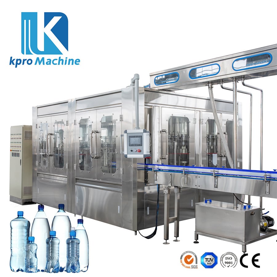 12000-15000BPH 32 Heads 500ml Round Bottle Mineral Water Filling Capping Machine