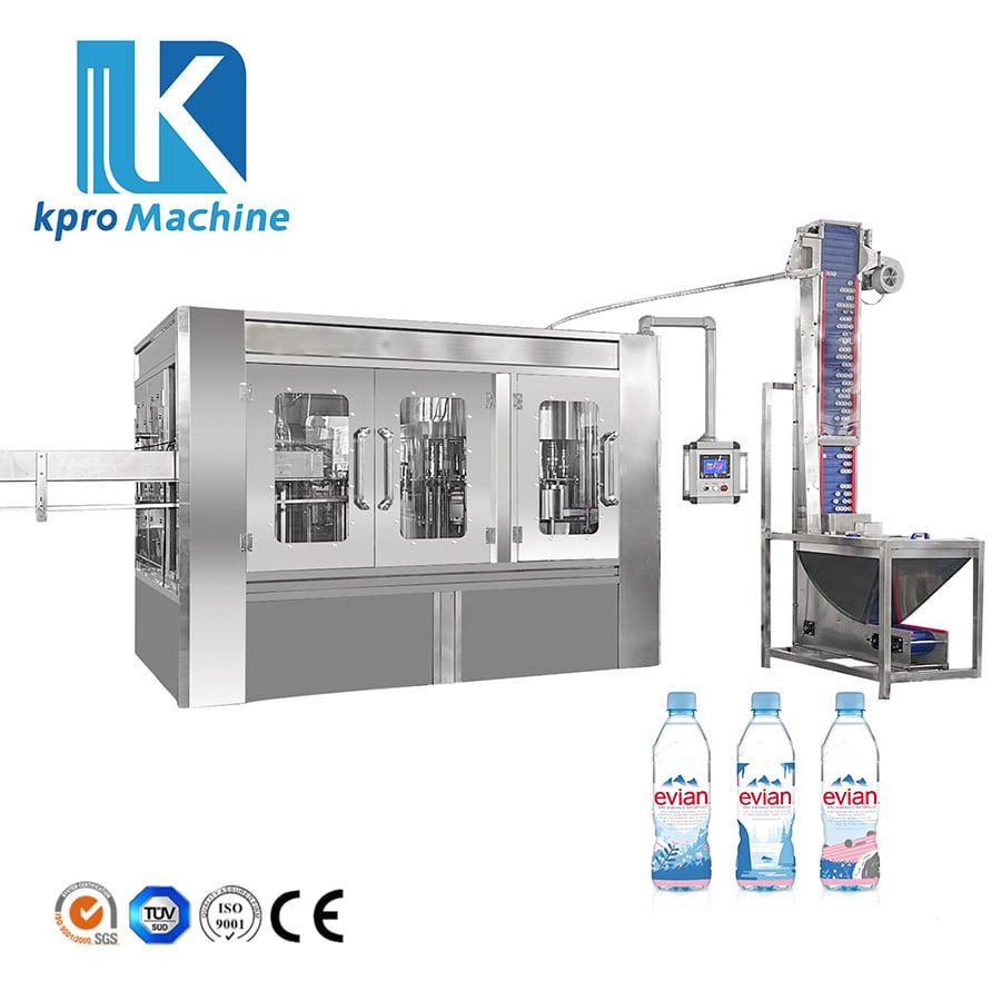 8000-10000BPH 24 Heads Mineral Water Bottle Washing Filling Capping 3in1 Machine