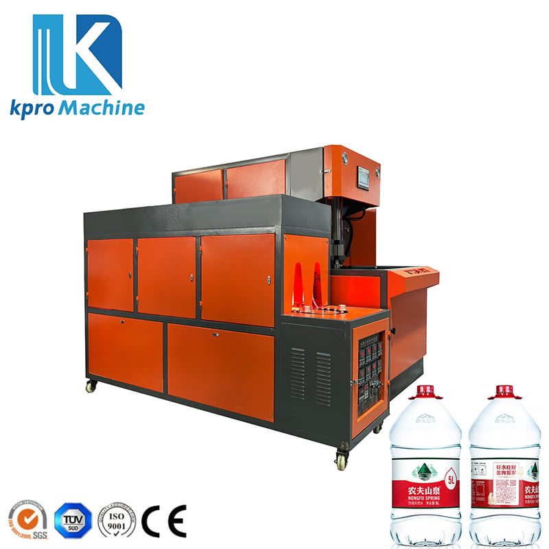 Semi Automatica Machina ad Flasces Sufflando, Duarum Cavitatum, Capacitatis Quinque Litrorum, Octingentas Octoginta Flasces per Hora