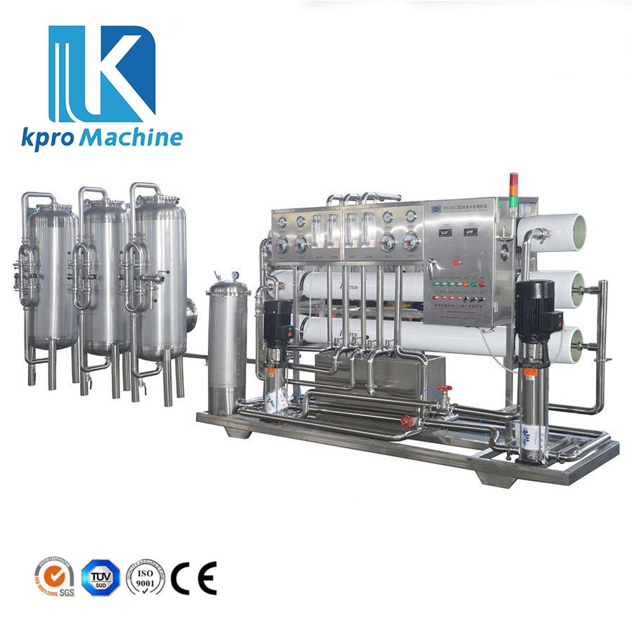Vyrobeno na míru v továrně, závod na úpravu vody metodou reverzní osmózy 5000 L/h pro čistou lahvovou vodu