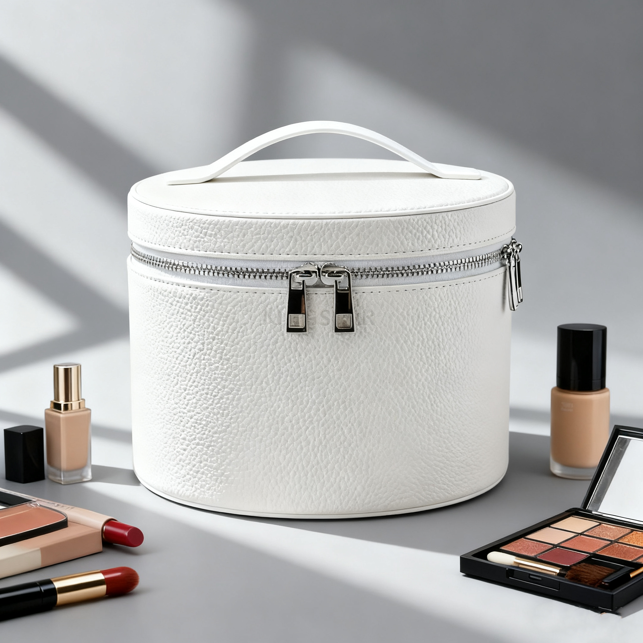 leather makeup bag