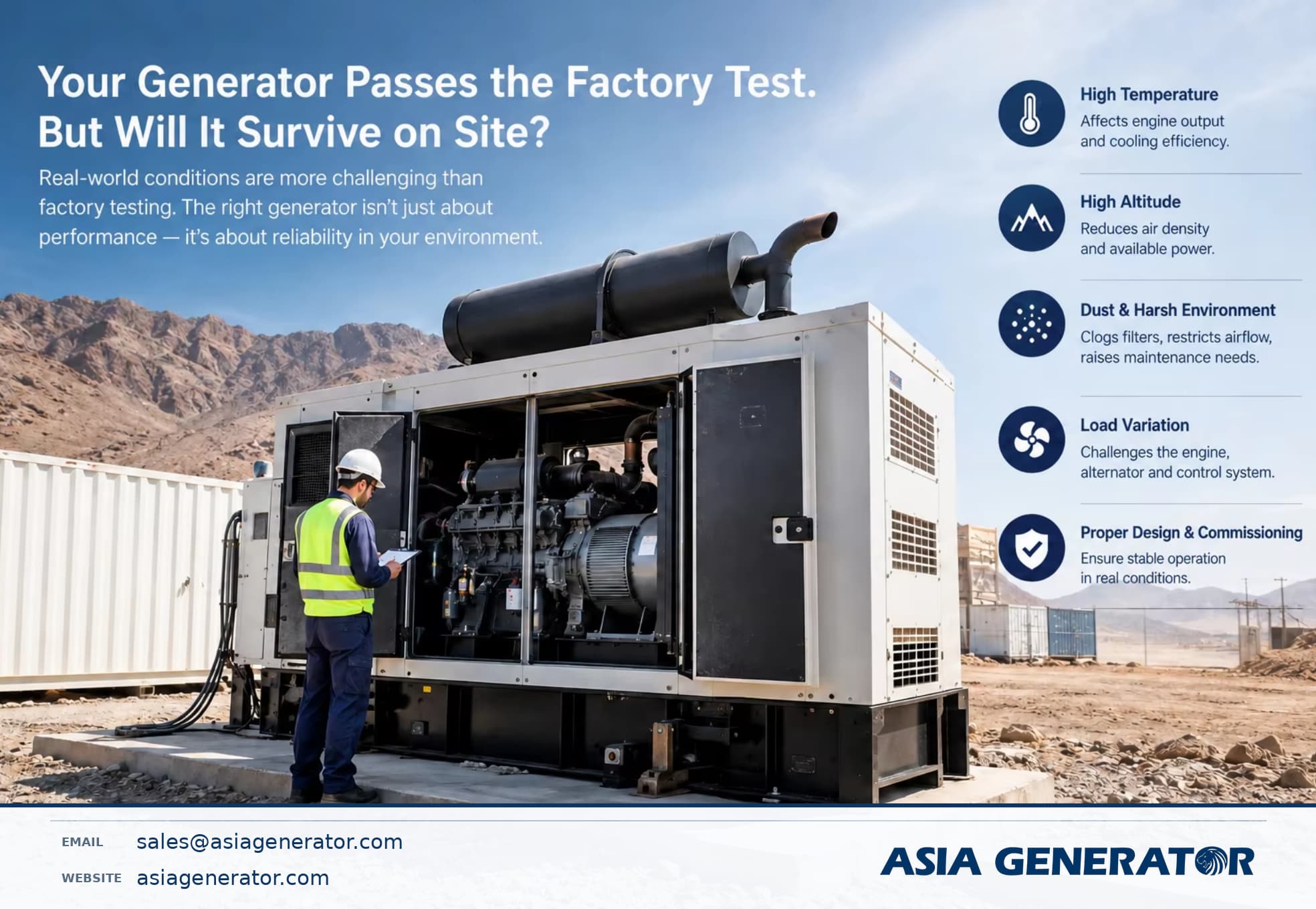 Your Generator Passes the Factory Test. But Will It Survive on Site?