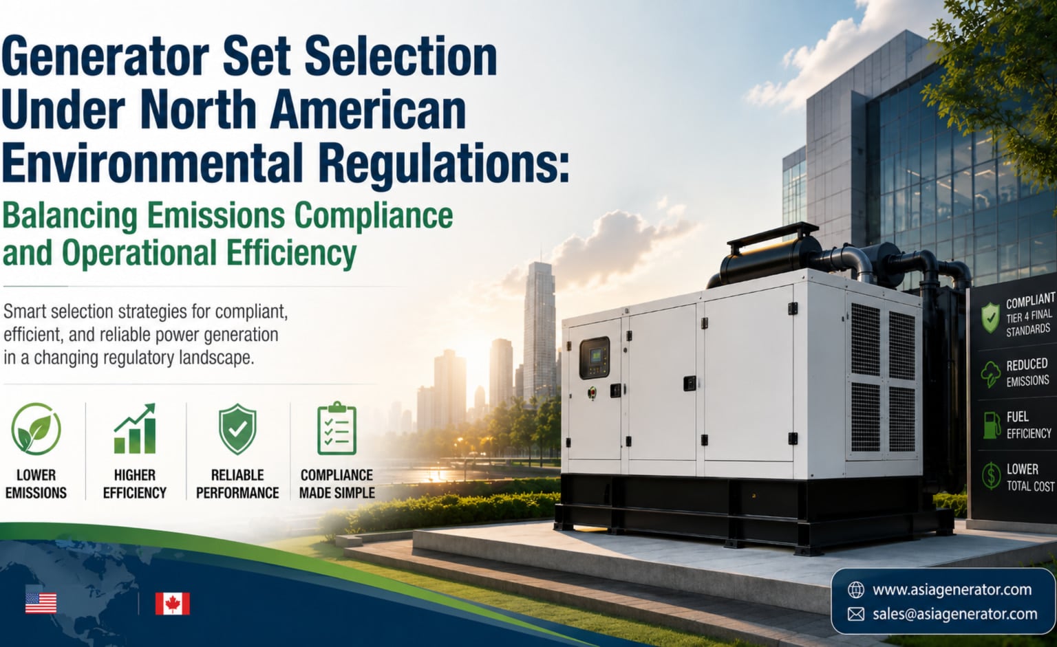 Generator Set Selection Under North American Environmental Regulations: Balancing Emissions Compliance and Operational Efficiency