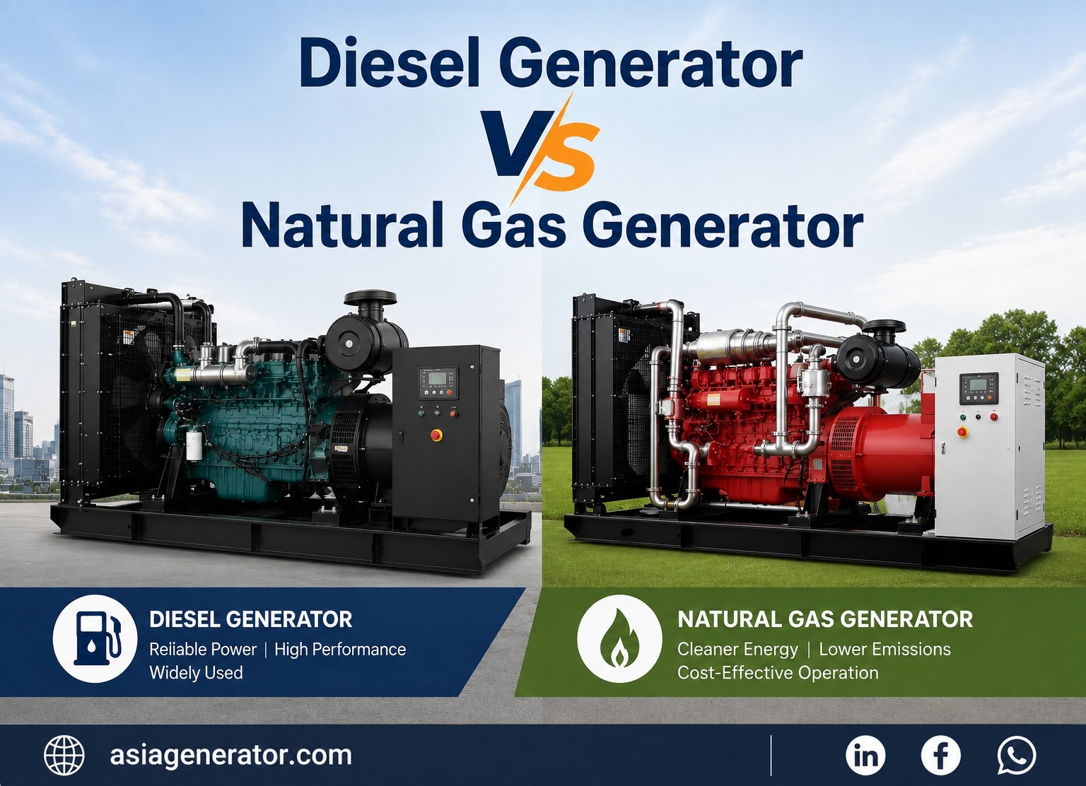 Diesel Generator VS Natural Gas Generator: Which One Is Better for Your Project?