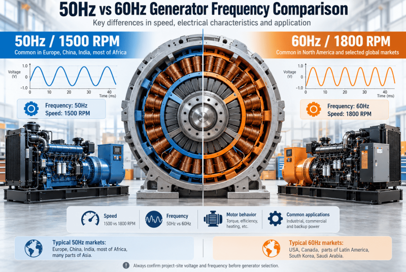 50Hz or 60Hz? What Happens If You Choose the Wrong Generator Frequency?