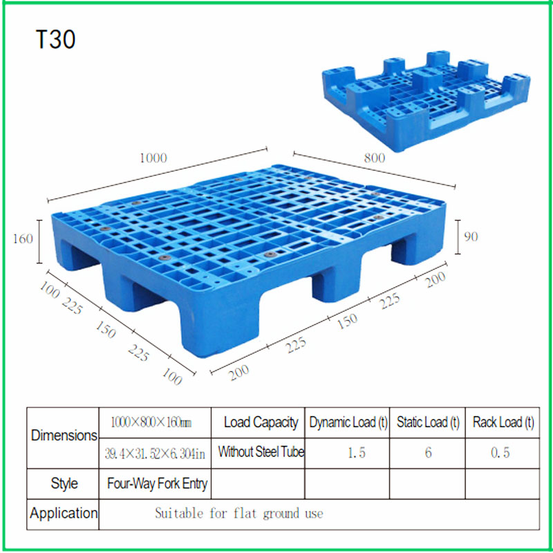  European Tray | The lightweight nine-corner grid pallet is suitable for use on flat surfaces   T30