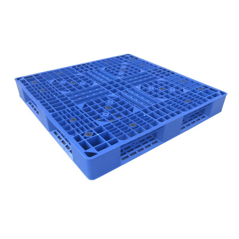 Pallet in plastica HDPE standard europeo 1100 * 1100 mm, griglia 1111, utilizzato per impilare, mettere sugli scaffali e uso piano in fabbrica e supermercati.