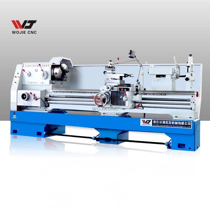 Wojie CA6161 Industrial Horizontal Face Lathe Machine 220V Heavy Duty New & Used Condition 1000mm Distance Centers Home Use