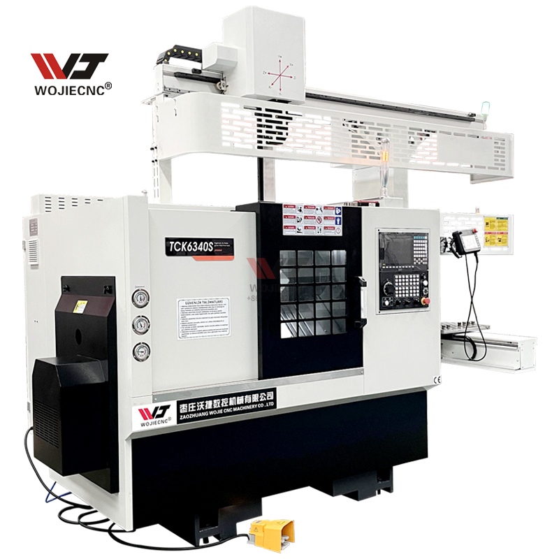 WOJIE Cnc Automatic Lathe WJ6340S Cnc Metal Lathe Machine with Gantry Loader