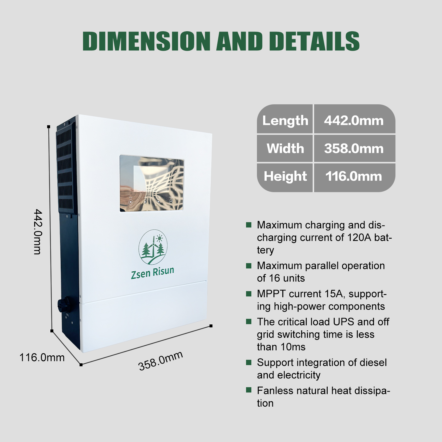Single-phase hybrid inverter 4-10.2kW (off-grid)
