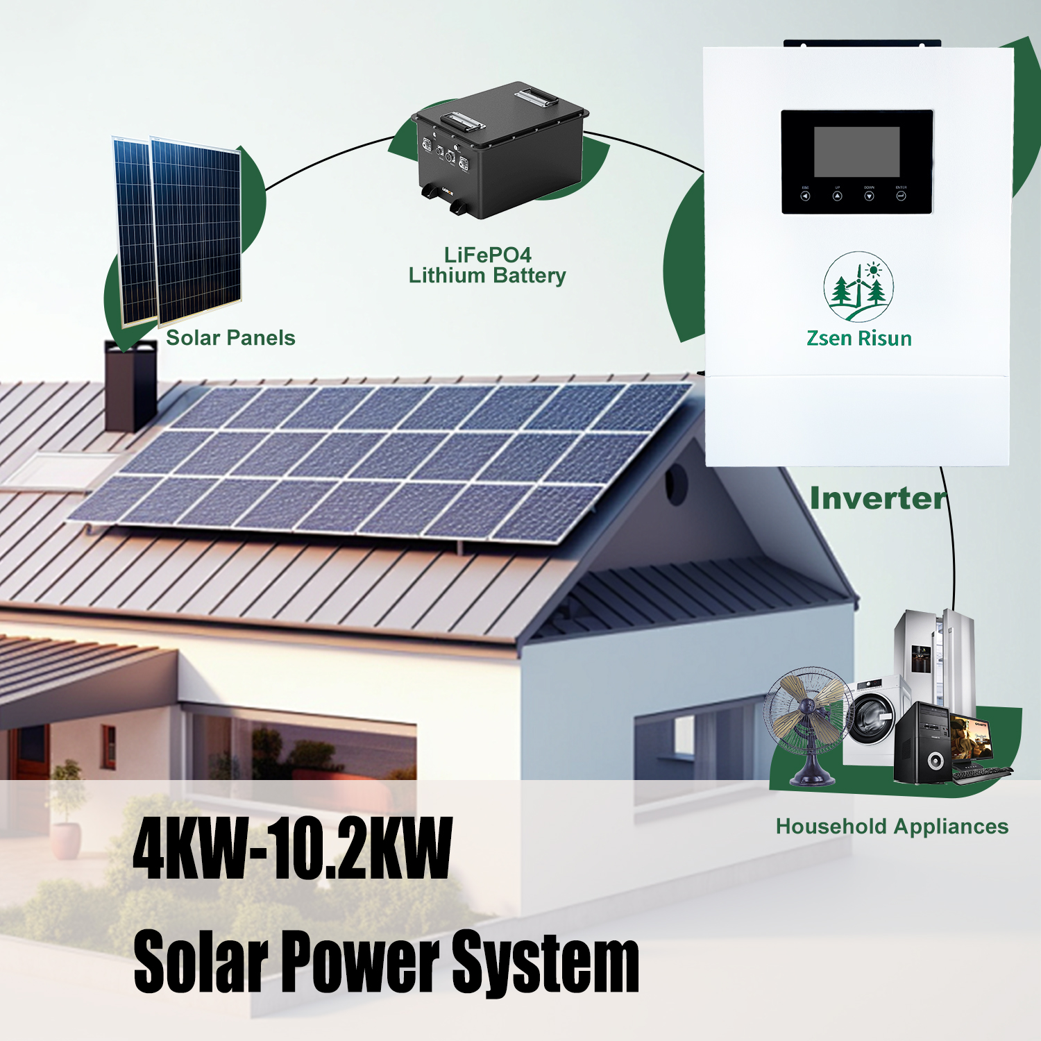 Single-phase hybrid inverter 4-10.2kW (off-grid)